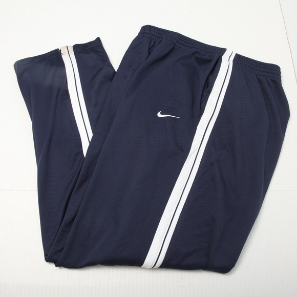 Nike Other - Nike Basketball Pants Mens XL Navy Warm Up Track Zip Leg Tearaway Polyester